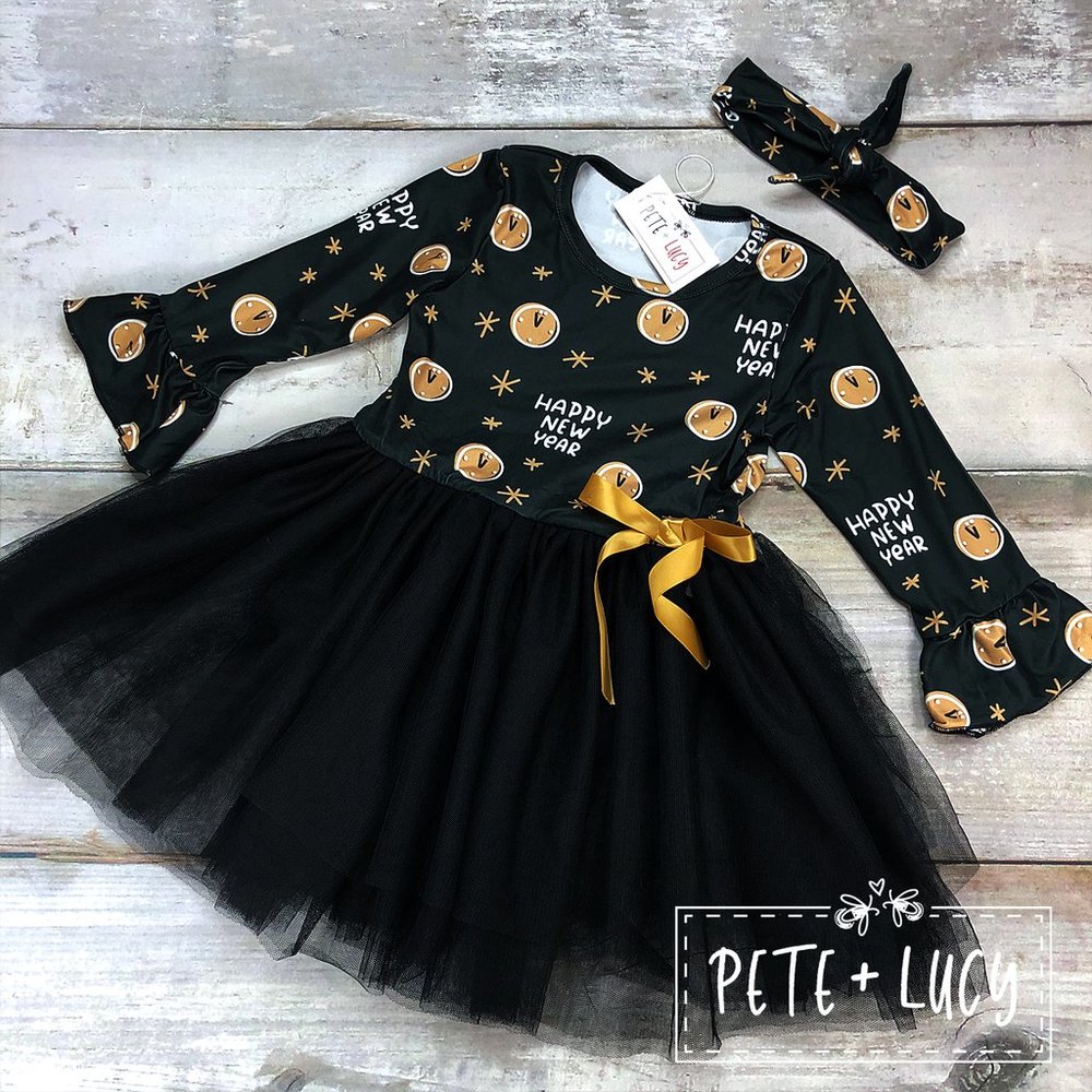 New Years Eve Tutu Dress with matching Hair Tie